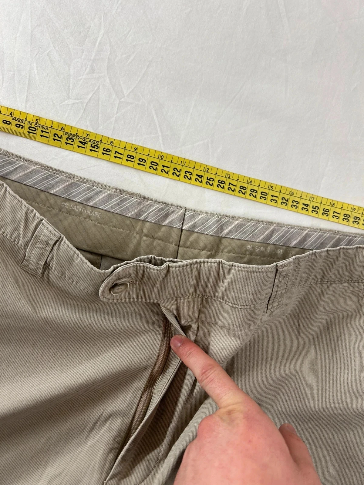 Vintage beige grey chino SAINT HILAIRE – photo 9